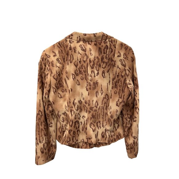 Vintage Taiga Paris Leopard Print Blazer Top Set Womens Size 10 - Picture 2 of 13